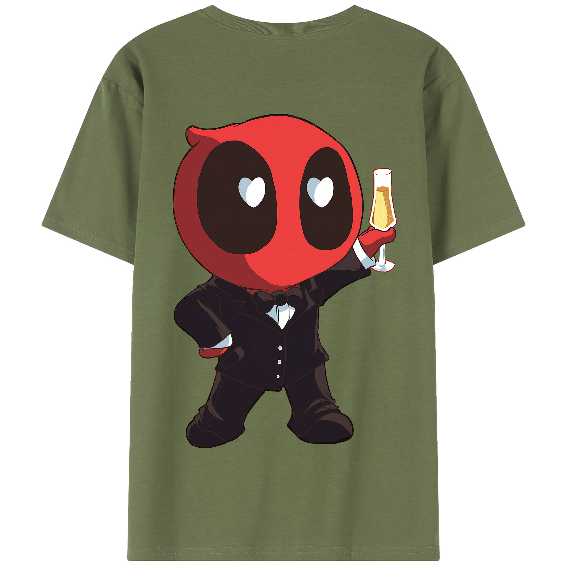 （画像用） Deadpool デッドプール 綿100％半袖Tシャツ（背面プリント）